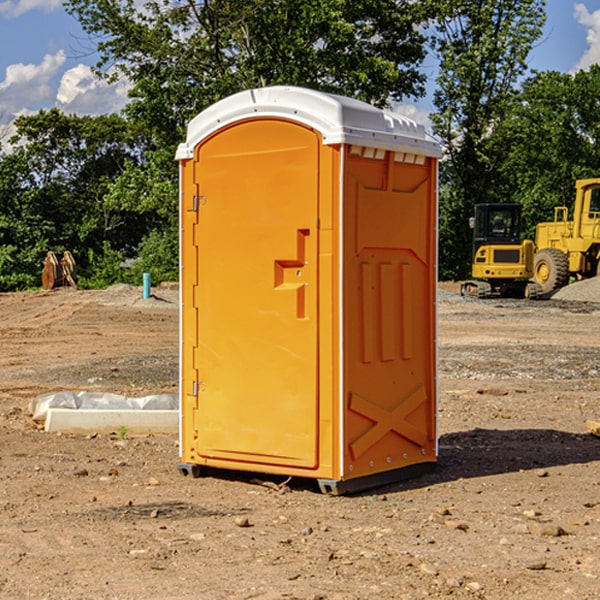 how often are the portable restrooms cleaned and serviced during a rental period in Spring Garden Alabama